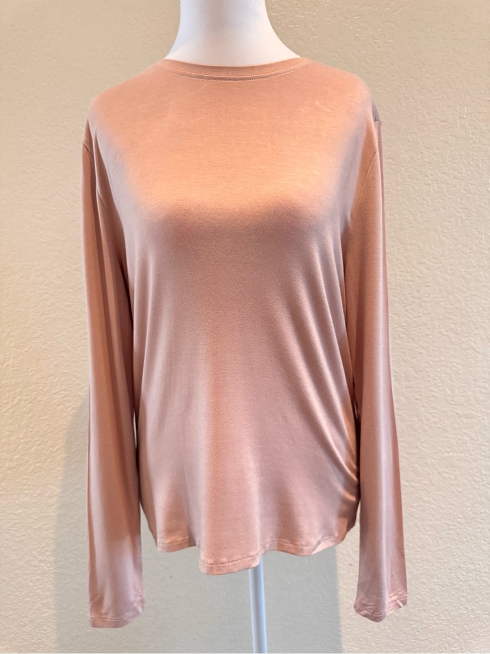 French Laundry Mauve Long Sleeve Crewneck Tee – Soft Stretch – Size L NWOT